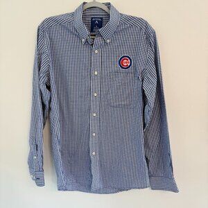 ⚾ Chicago Cubs Antigua Checkered Button-Up Shirt – Men’s Medium